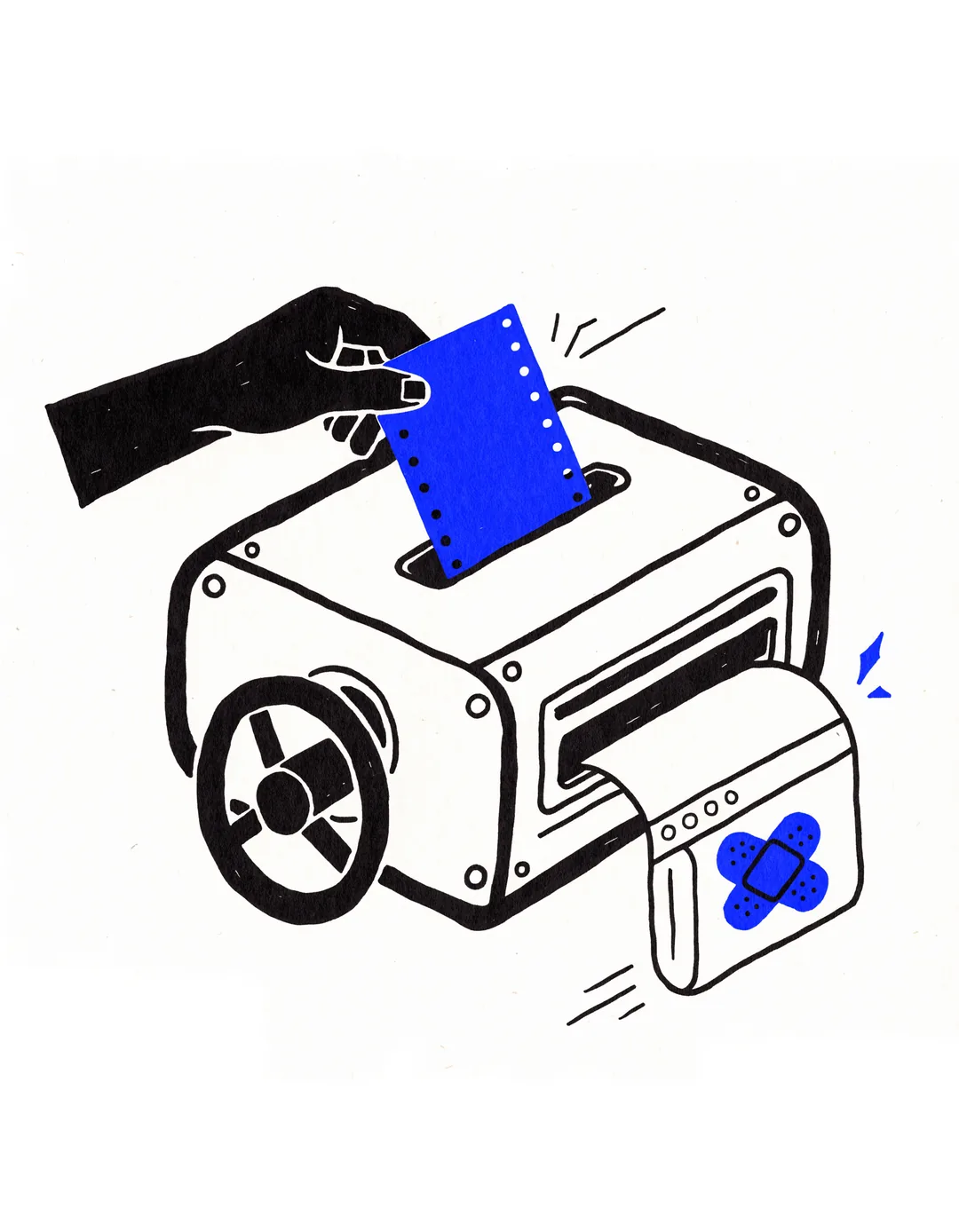 A machine that takes in the gap and returns the missing page